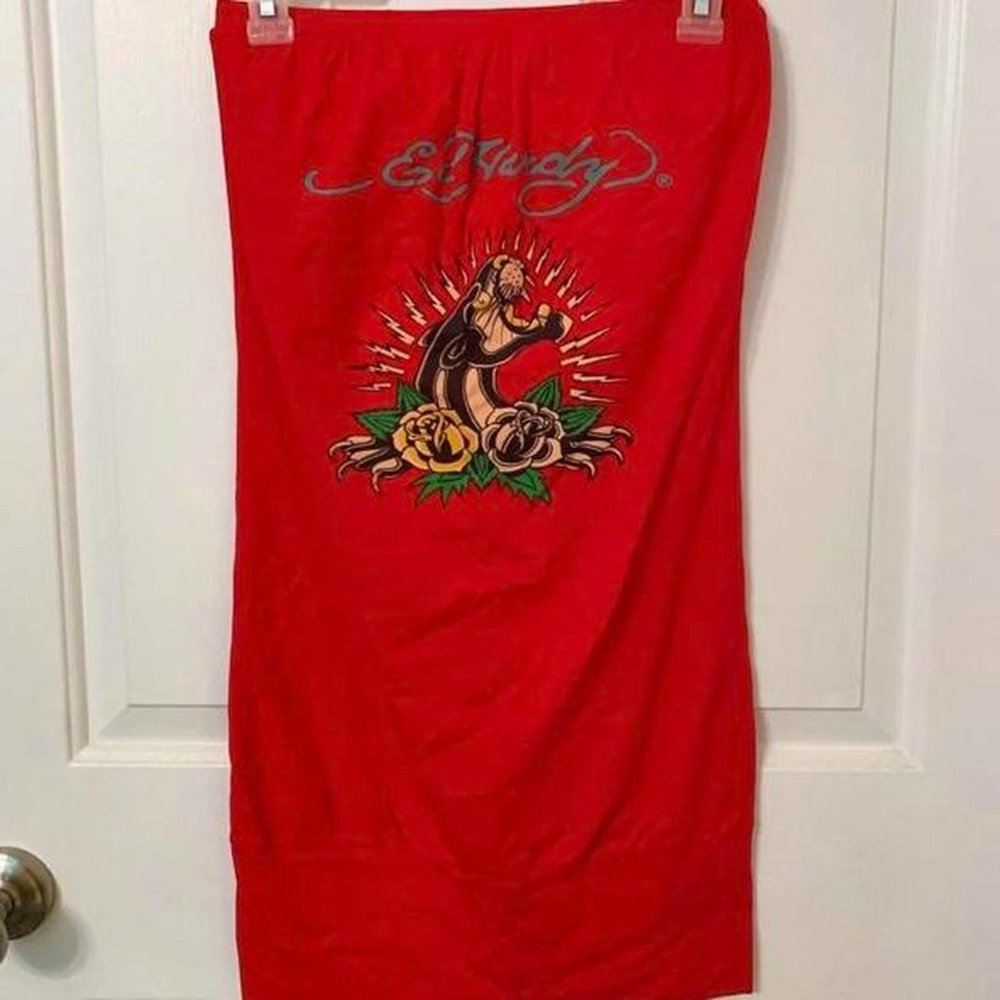 NWT ED HARDY RED BODYCON DRESS❤️❤️